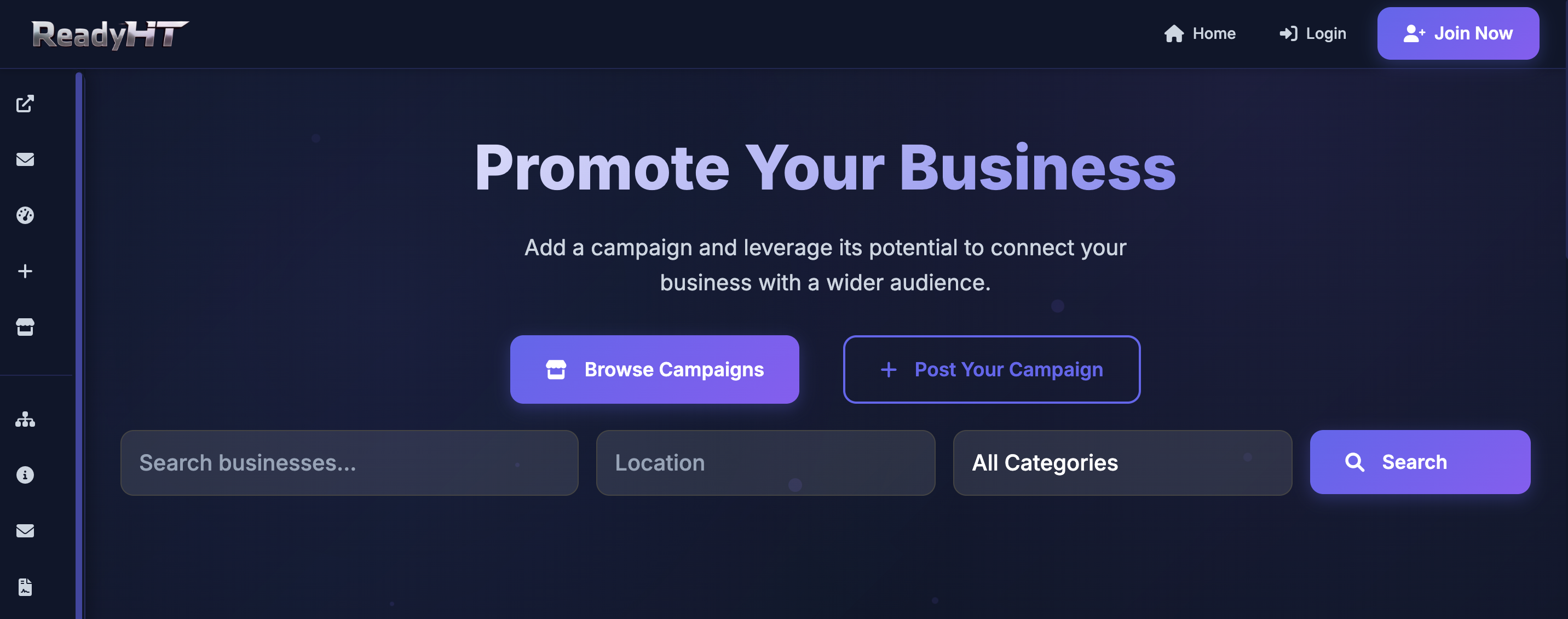 Promote Your Business campaign dashboard