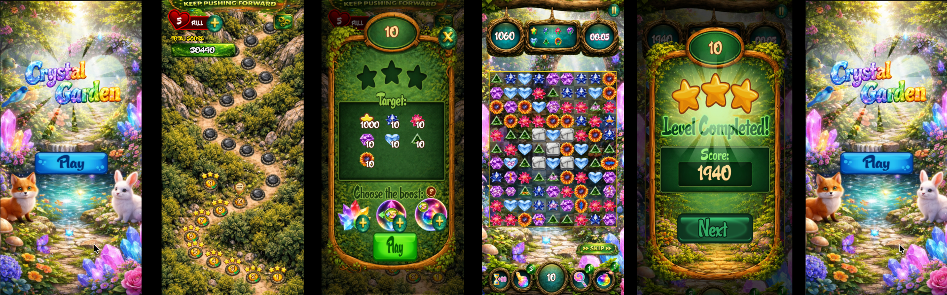 Crystal Garden - Match3 Banner