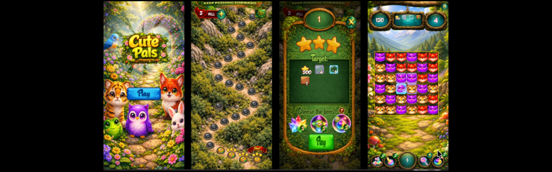 FULL GAME UNITY - Cute Pals ( 100 Levels + AdMob ) Banner