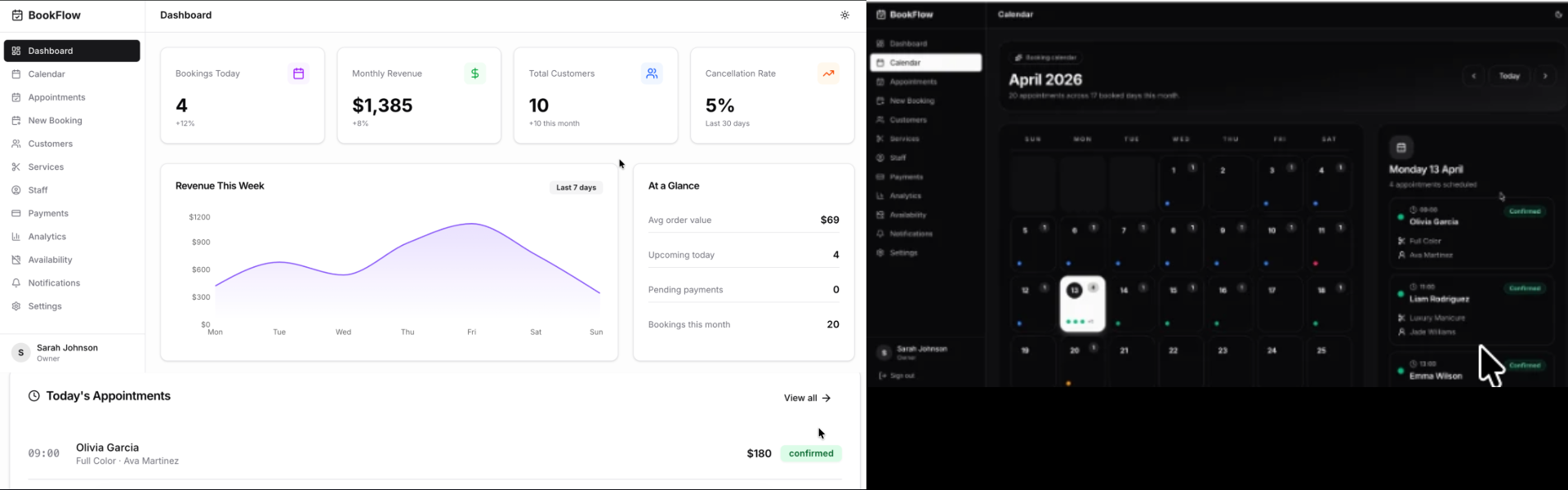 BookFlow: Full Stack Appointment Booking Dashboard and Admin Panel Banner