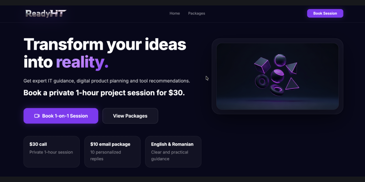 ReadyHT Project Help is NOW Available