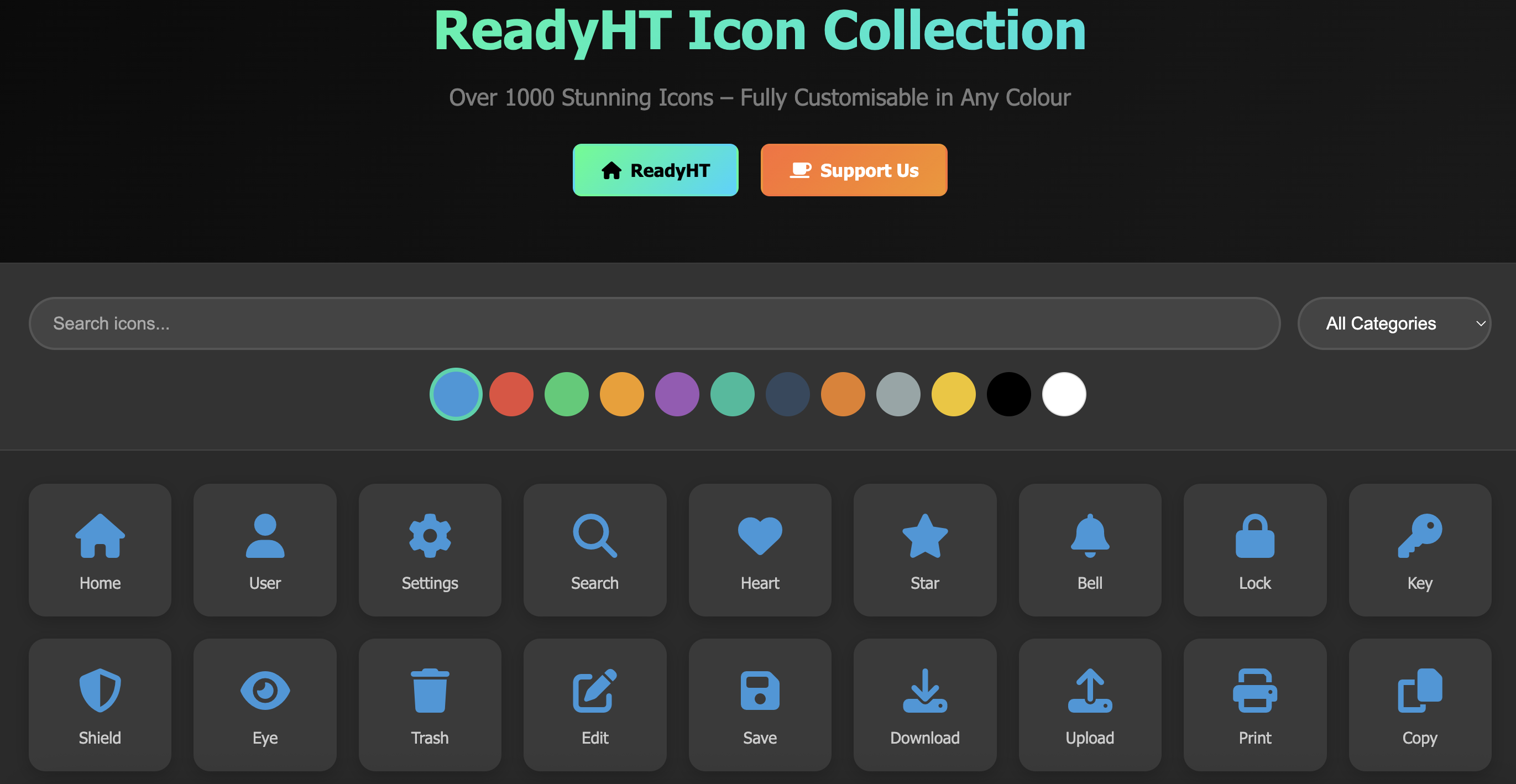 Icon Collection Tool Interface